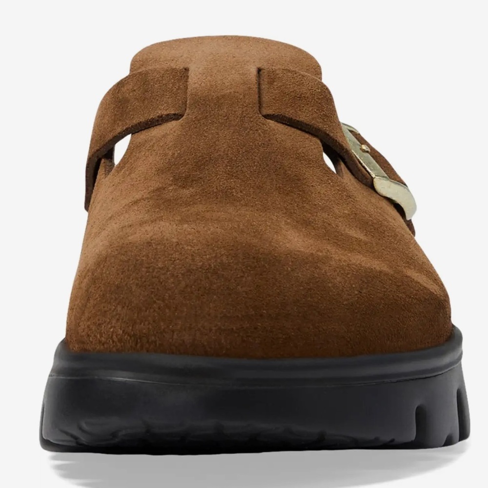 NEW Birkenstock Boston Chunky Clog in Dark Tea - Picture 2 of 9